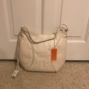 LoveCat Cream Leather Handbag